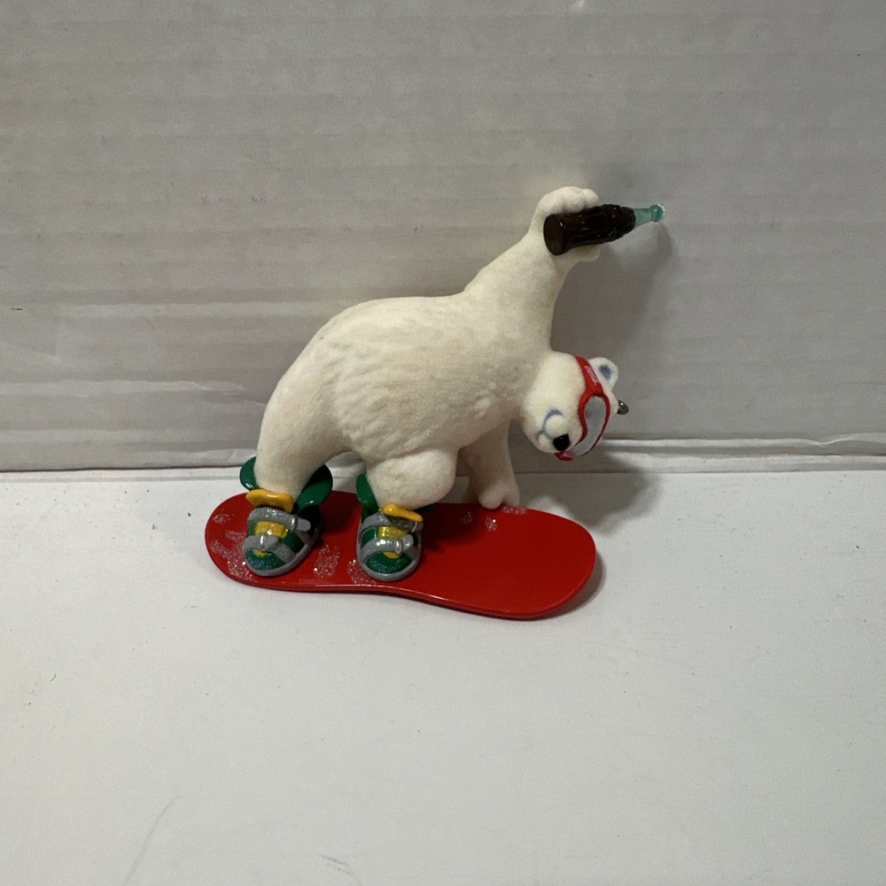 Hallmark 2001 Coca Cola Snowboarding Polar Bear‎ Ornament